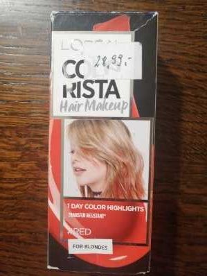 zmywalna jednodniowa farba do włosów L'oreal Colorista Hair makeup