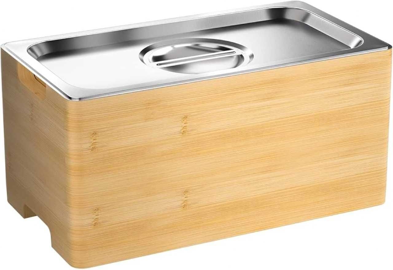 HOMEFAVOR Pojemnik na kompost ze stali nierdzewnej, kompostownik B2118