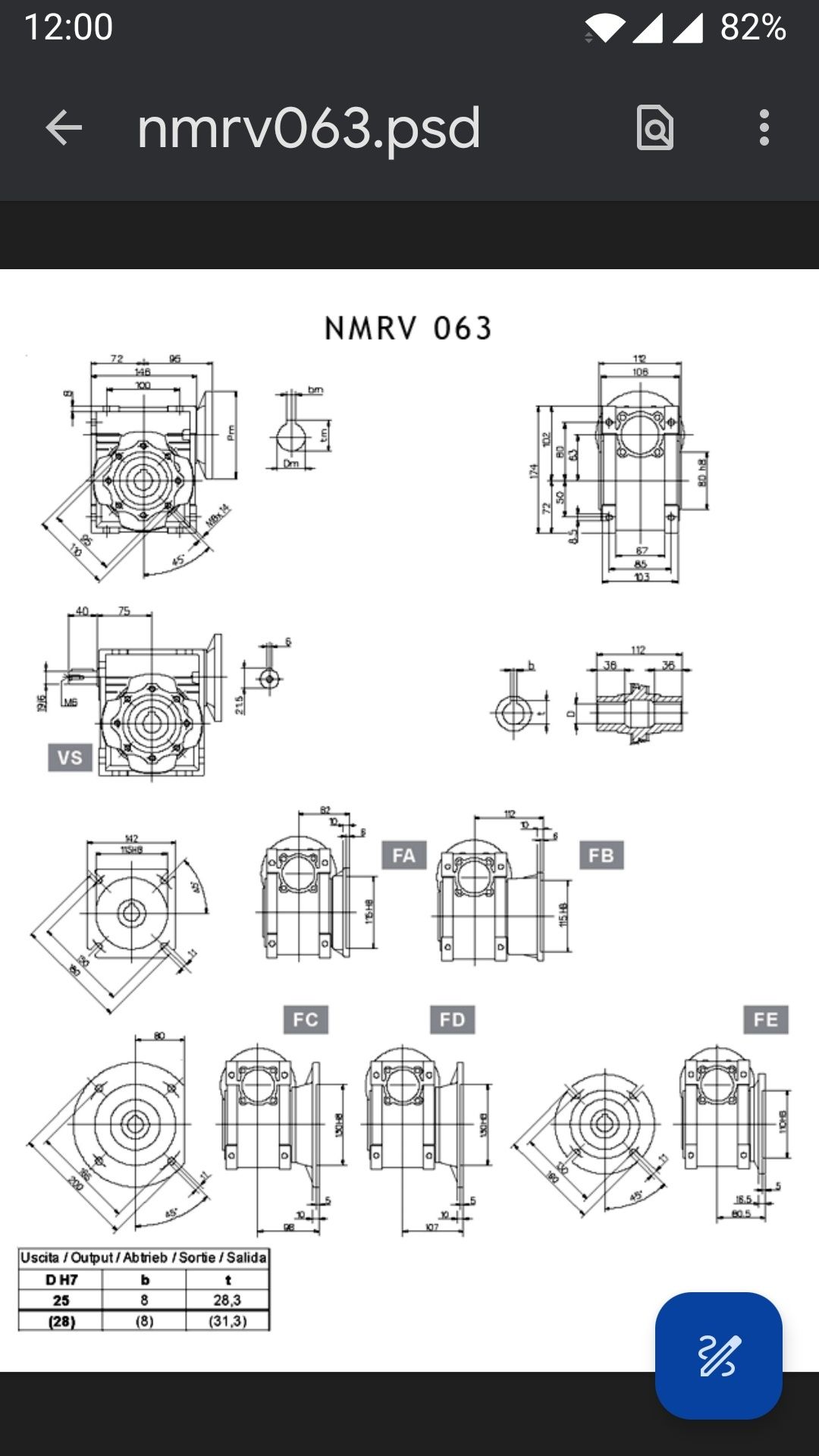 Редуктор черв'ячний RDVM 063 ( NMRV CMRV PMRV )
