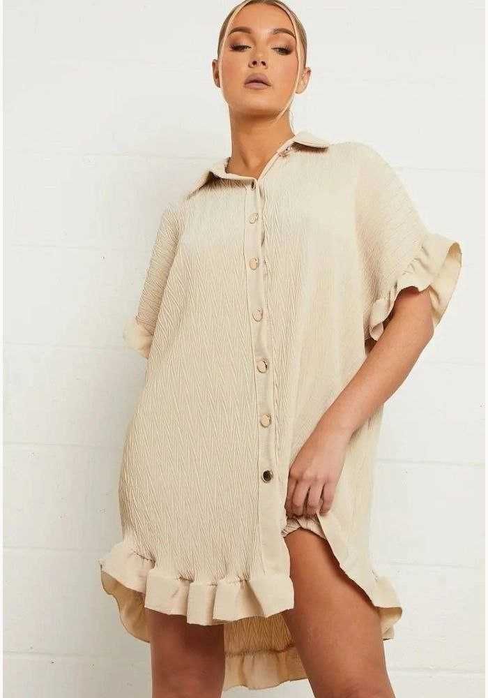 Платье-рубашка свободного кроя с рюшами New Collection Италия