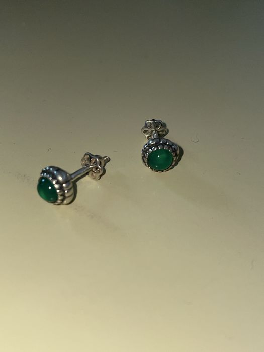 Серебряные серьги с агатом