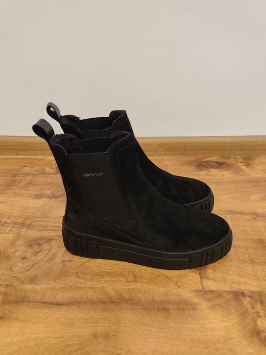 Жіночі замшеві , чорні черевики Gant