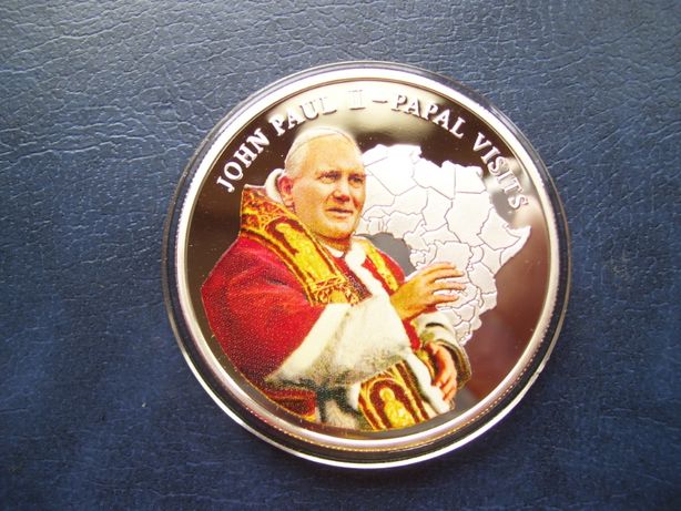 Stare monety 5 dolarów 2005 Jan Paweł II Liberia