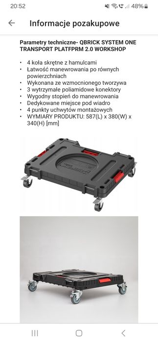 Wózek transportowy qbrick system One 2.0