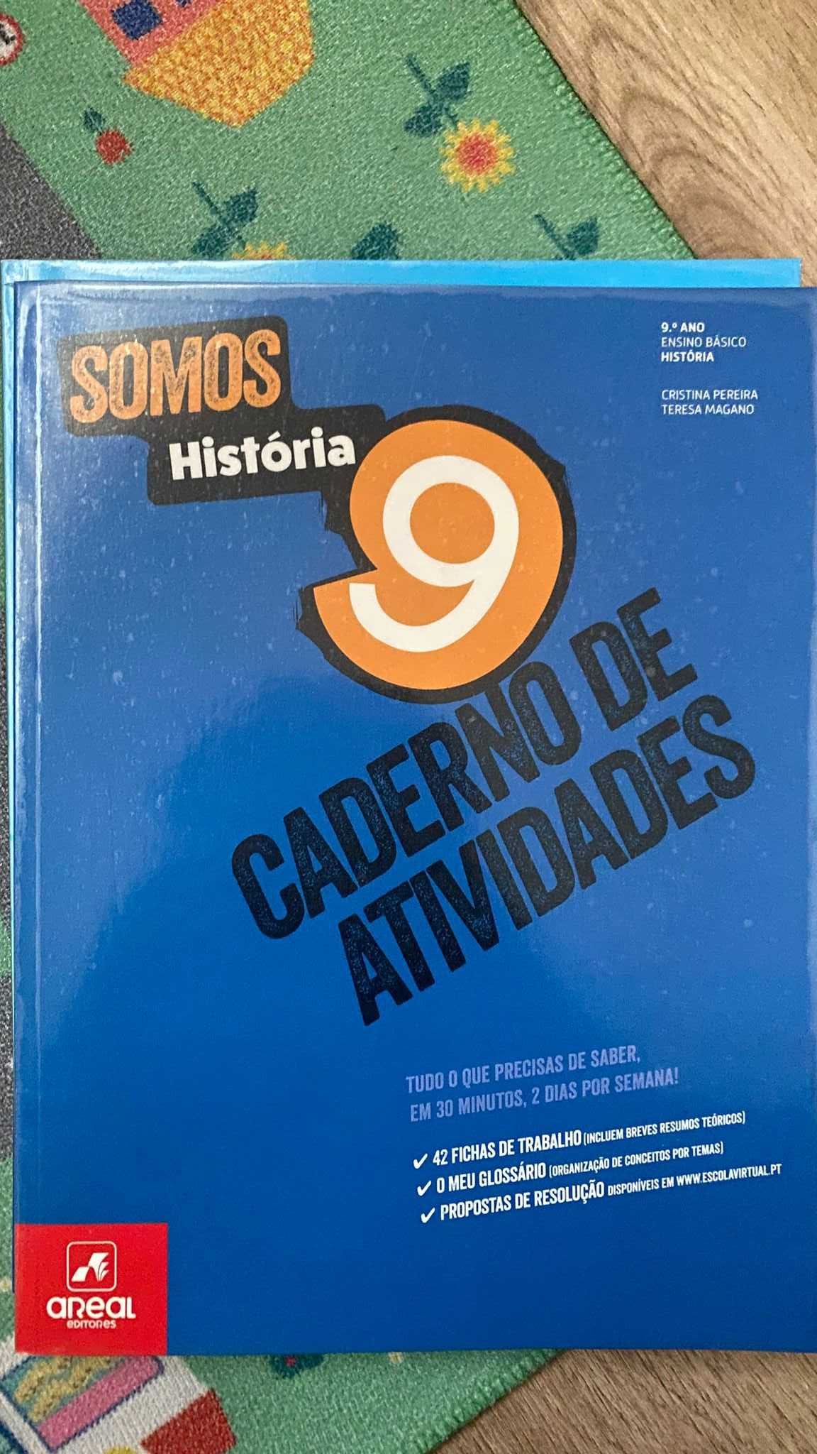 Conjunto de livros de fichas do 9 ano encadernados