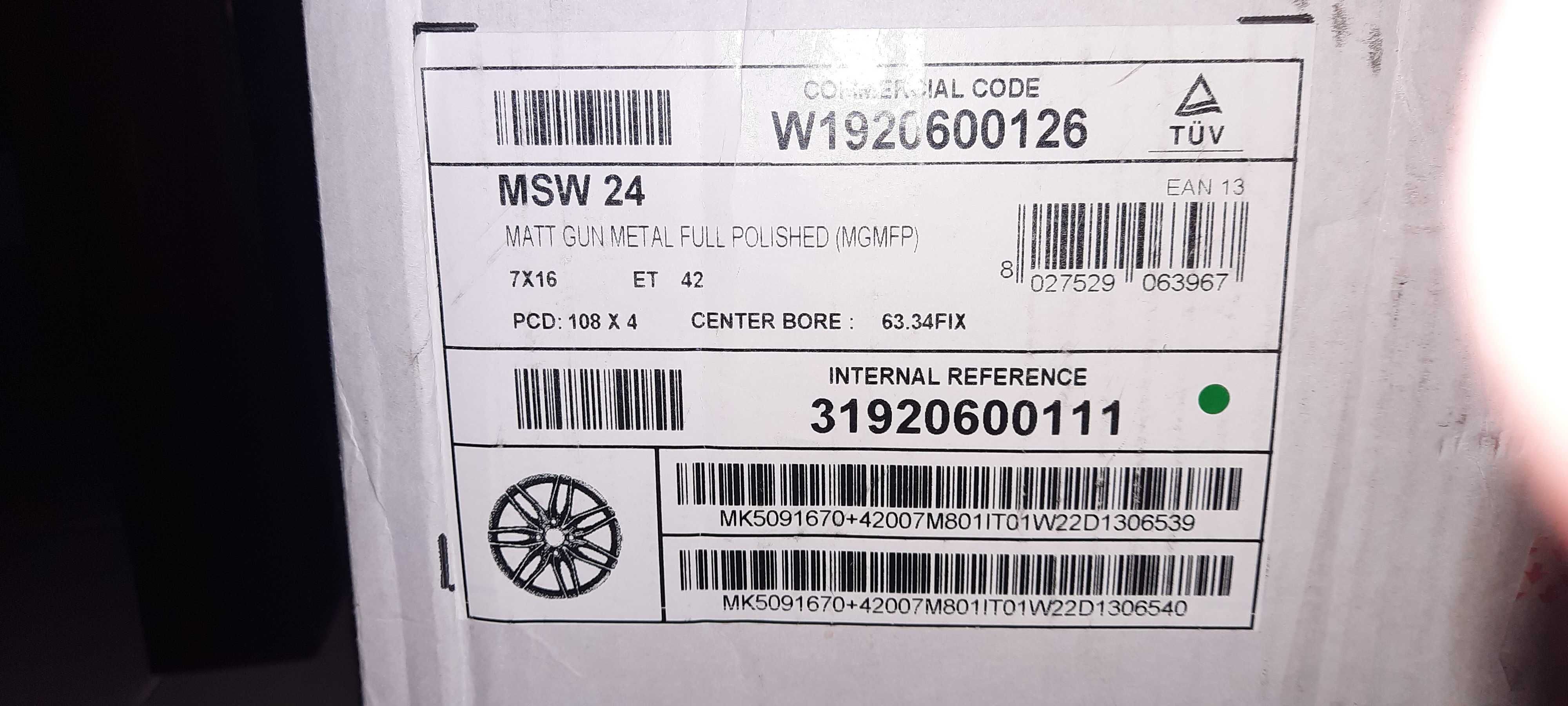 Jantes msw novas 4×108