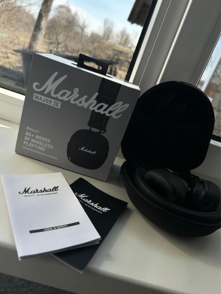 Marshall Major 4 Black+(Чехол у подарунок) нові,бездротові навушники