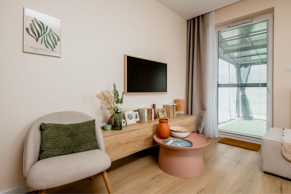 Idealne dla Pary 43m2 Dwa Pokoje z Ogromnym Tarasem na Wynajem