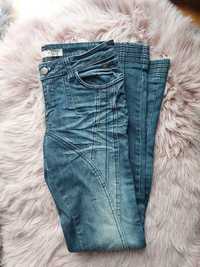 Spodnie jeansowe jeans y2k 2000s 36 s przecierane wytarcia