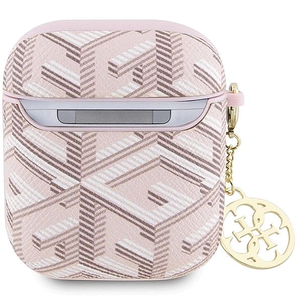 Etui Guess GCube Charm na AirPods 1/2 - różowe