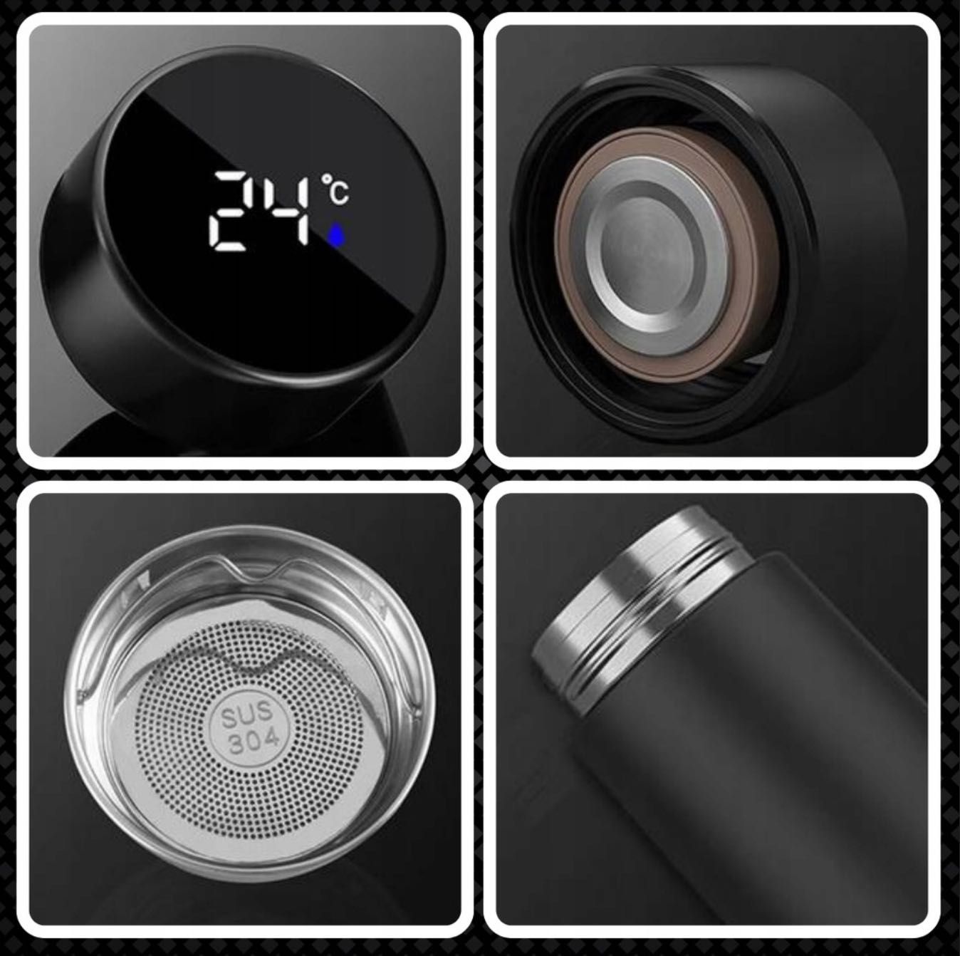 TERMOS LCD kubek termiczny 500ml z wyświetlaczem
