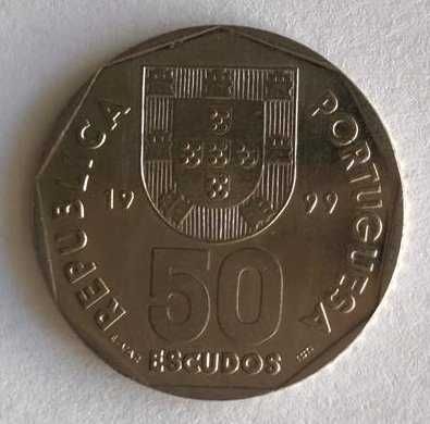 Moeda 50 Escudos (Anos: 1987/88/89/91/98/99)