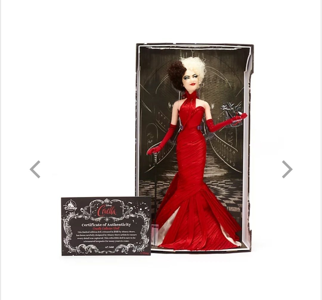 Kolekcjonerska lalka Cruella de Mon/de Vil, Disney store, Emma Stone