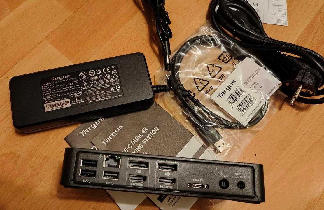 Док станція Targus USB-C 2*4K Docking Station (DOCK182) 100W PD