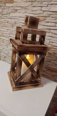 Lampion ozdobny drewniany