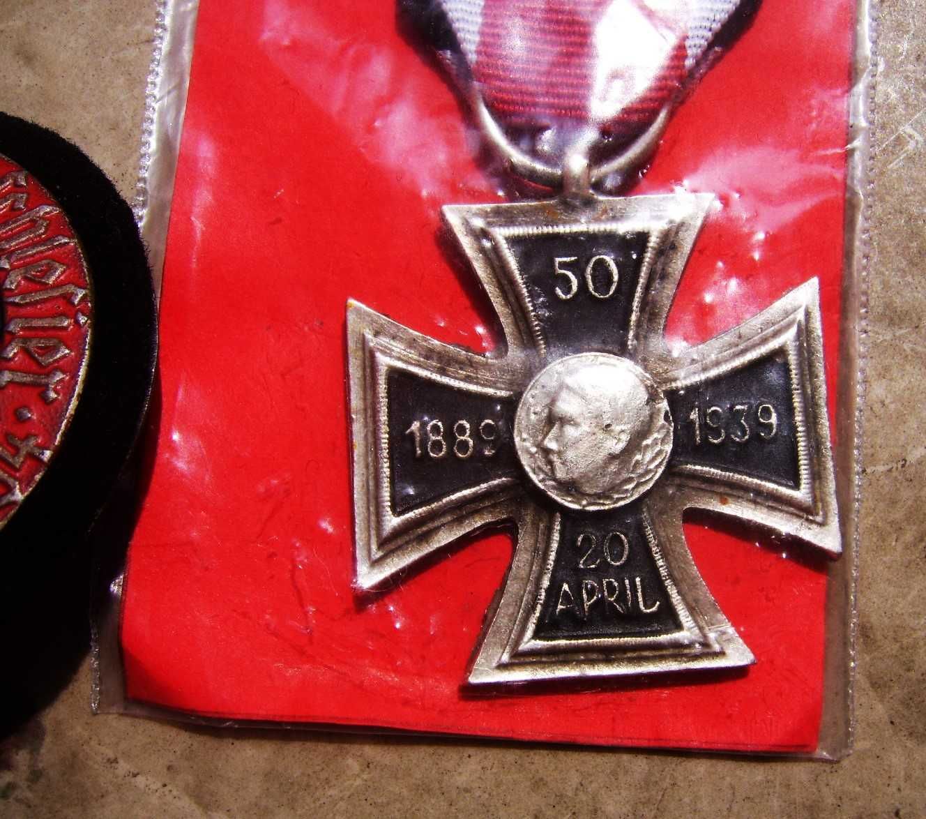 Żelazny Krzyż z Adolfem Hitlerem z Okazji 50 Urodzin 1939 r Firrera