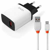 Ładowarka sieciowa VIDVIE PLE215 1.2A 1xUSB + kabel microUSB, Vidvie