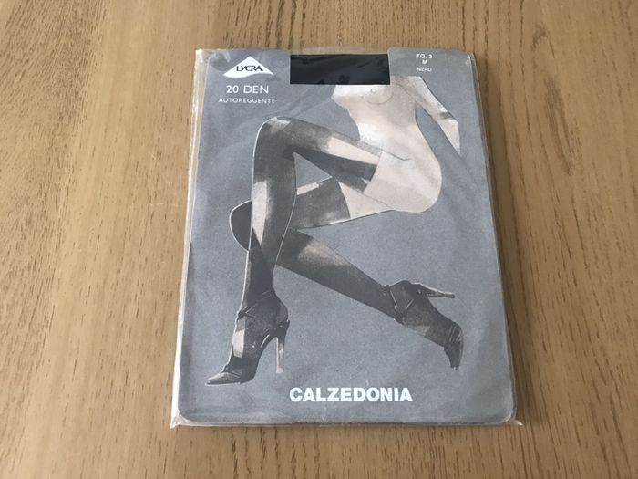 Calzedonia pończochy samonośne 20 den rozm. 3 czarne