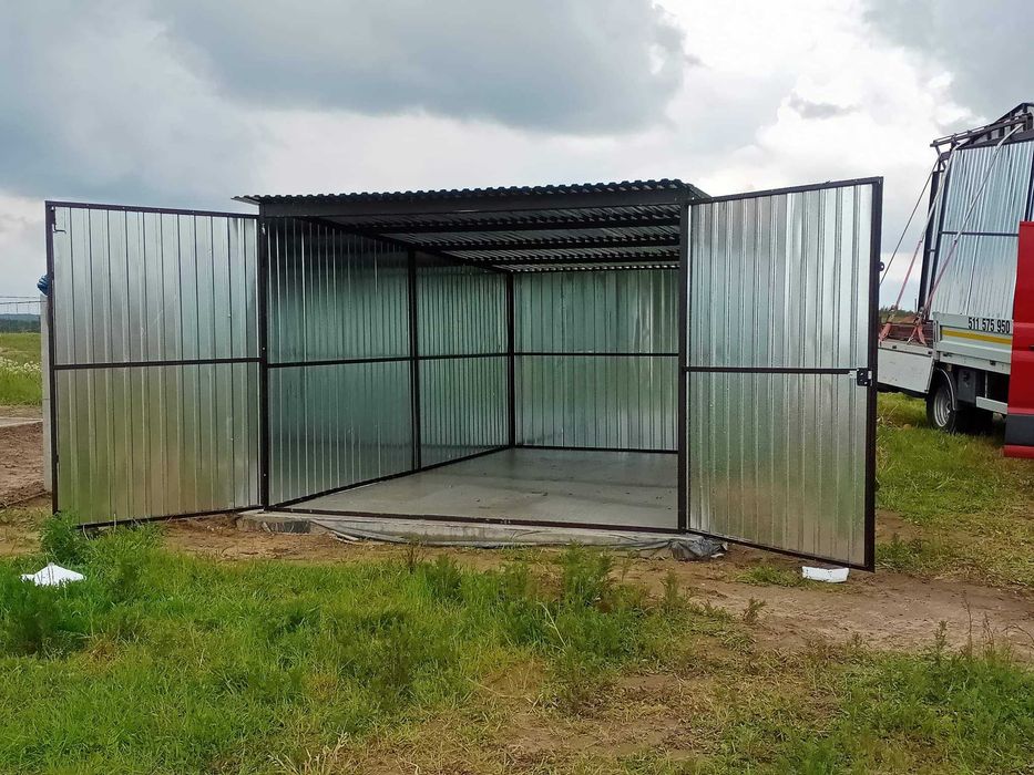 Garaż Blaszany - DREWNOPODOBNY- 3x5 – NISKA CENA  - Blaszak - ESSTAL*