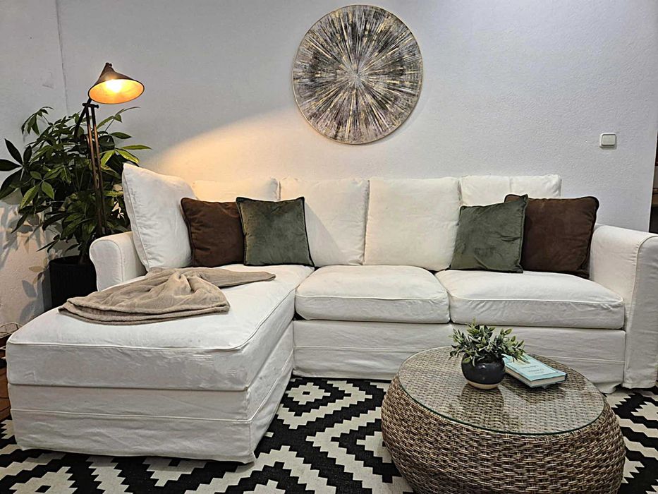 Sofa Ikea Chaise Long / Poltrona / Movel / Sala / Mesa de Centro