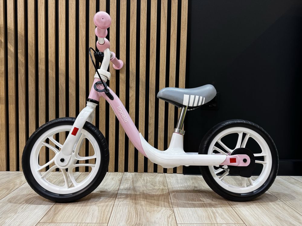 Rowerek biegowy dziecięcy Lionelo Arie Różowo- biały bubble gum