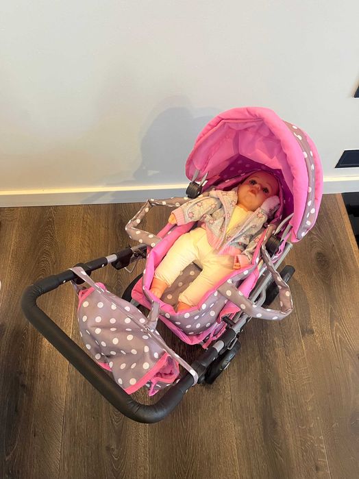 Piękny wózek dla lalek + lalka gratis