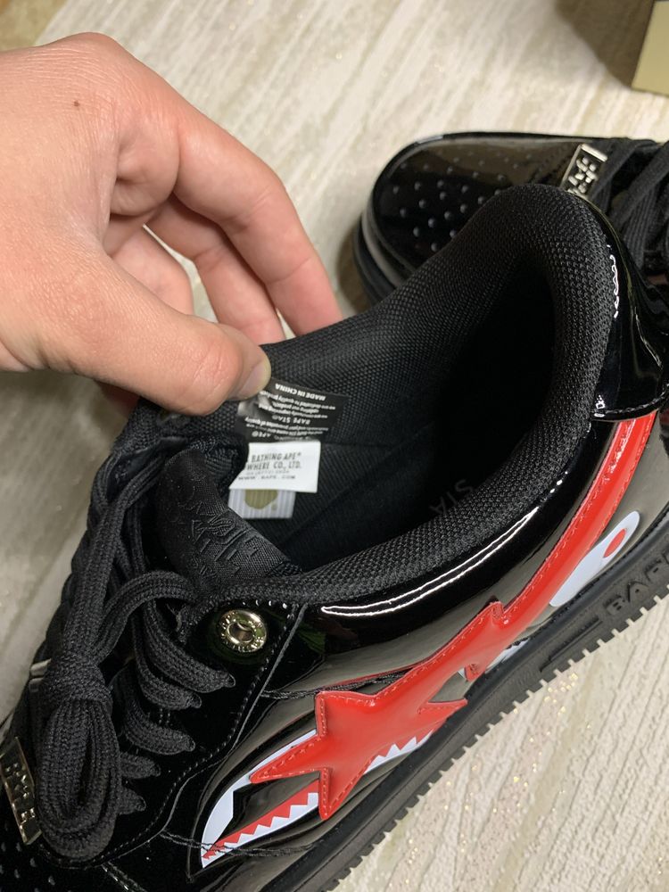41-45р Bathing Ape Bapesta Shark Black /Кросівки Bape /Кроссовки Bape