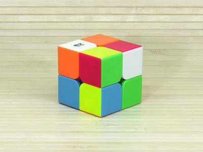 Кубик Рубика 2х2 (швидкісний) Qiyi Qidi (кольоровий, чорний пластик)