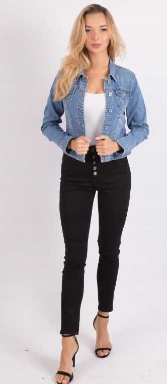 Kurtka Damska Jeans Navy Blue L 40