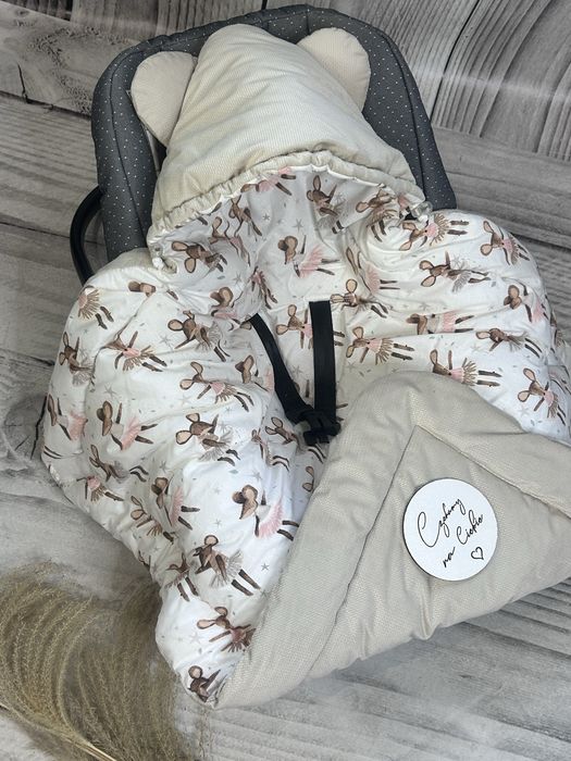 Otulacz do fotelika jeduenno zimoey ocirplsny duxo wzorow