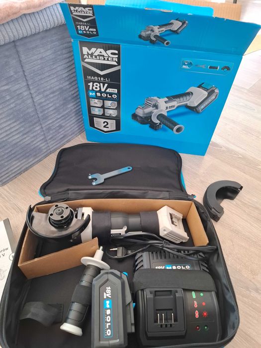 NOWA szlifierka MacAllister 18V 5.0Ah !! bateria  szybka ładowarka