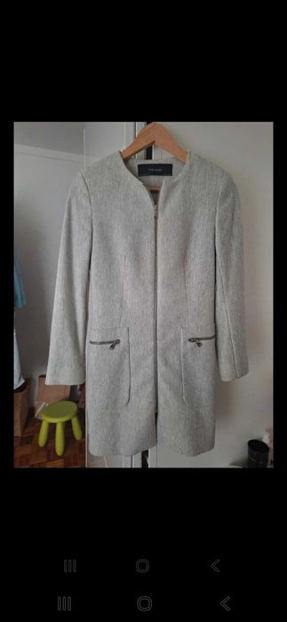 Sobretudo Cinza claro Zara Xs