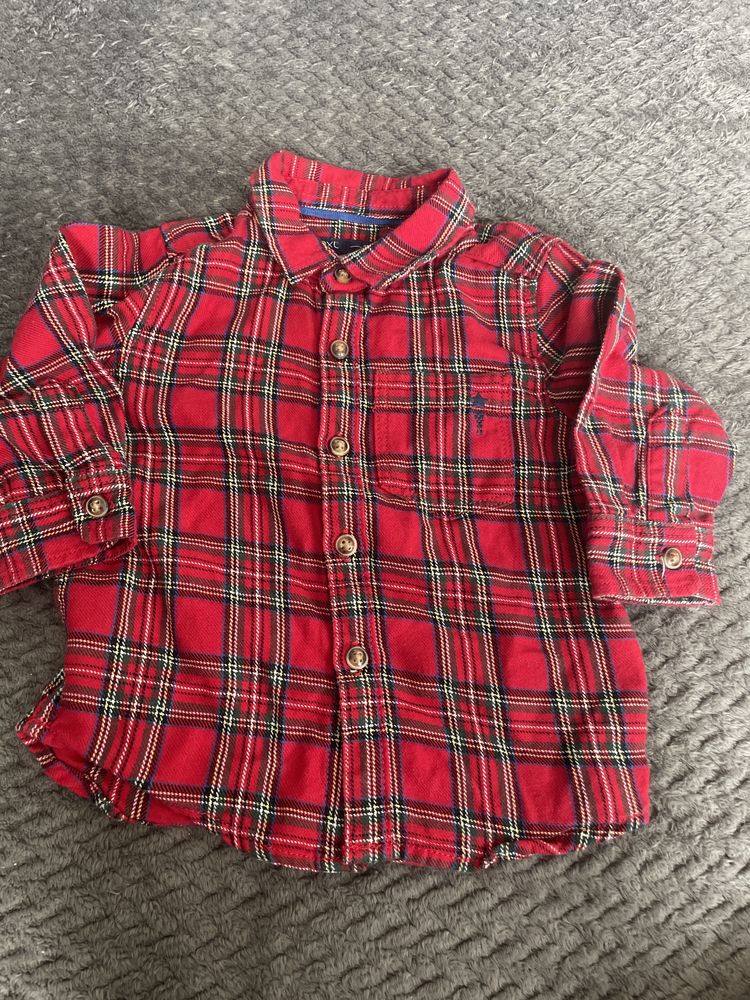 Zestaw świąteczny koszula Next i sweter Name it 68 cm