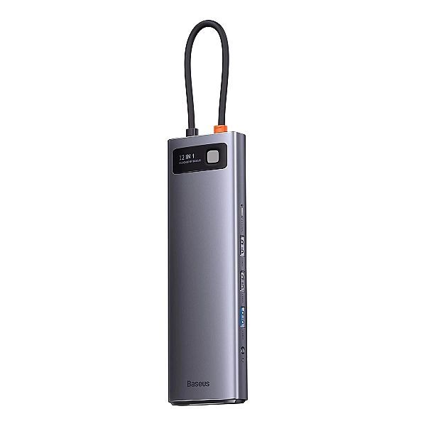 Baseus Metal Gleam wielofunkcyjny Hub Usb Typ C 12w1 Hdmi / Dp / Usb T