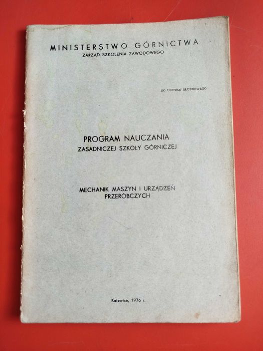 Program nauczania, Mechanik maszyn i urządzeń przeróbczych