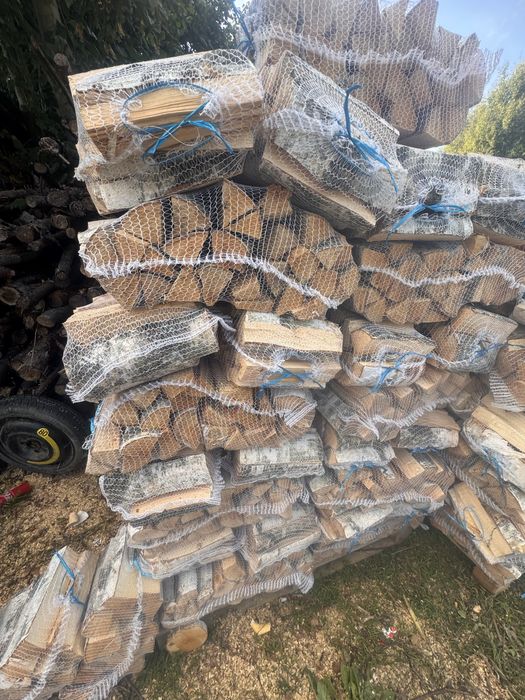 Drewno spakowane w workach