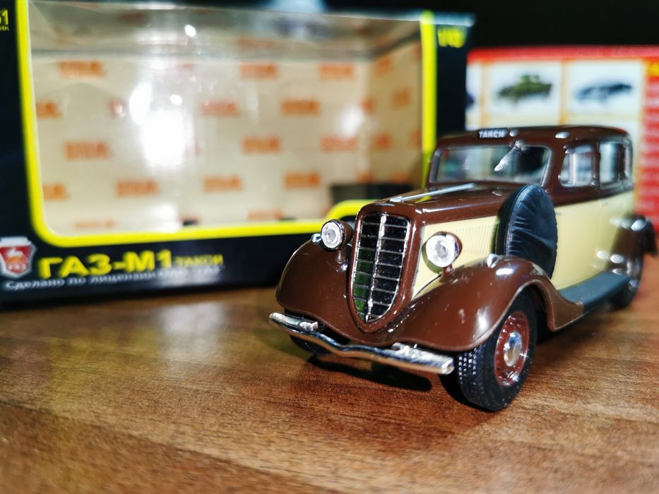 Модель  ГАЗ-М1 такси 1:43