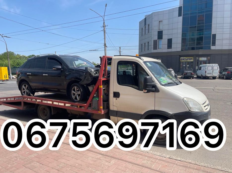 Эвакуатор от 800 грн.Кривой Рог, грузоподъемность 5т., платформа 6м.