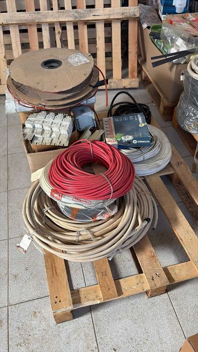 Material elétrico variado, cabos, fio, diversos, VENDA LOTE COMPLETO