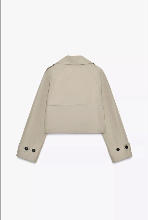 ZARA, krótki dwurzędowy trencz