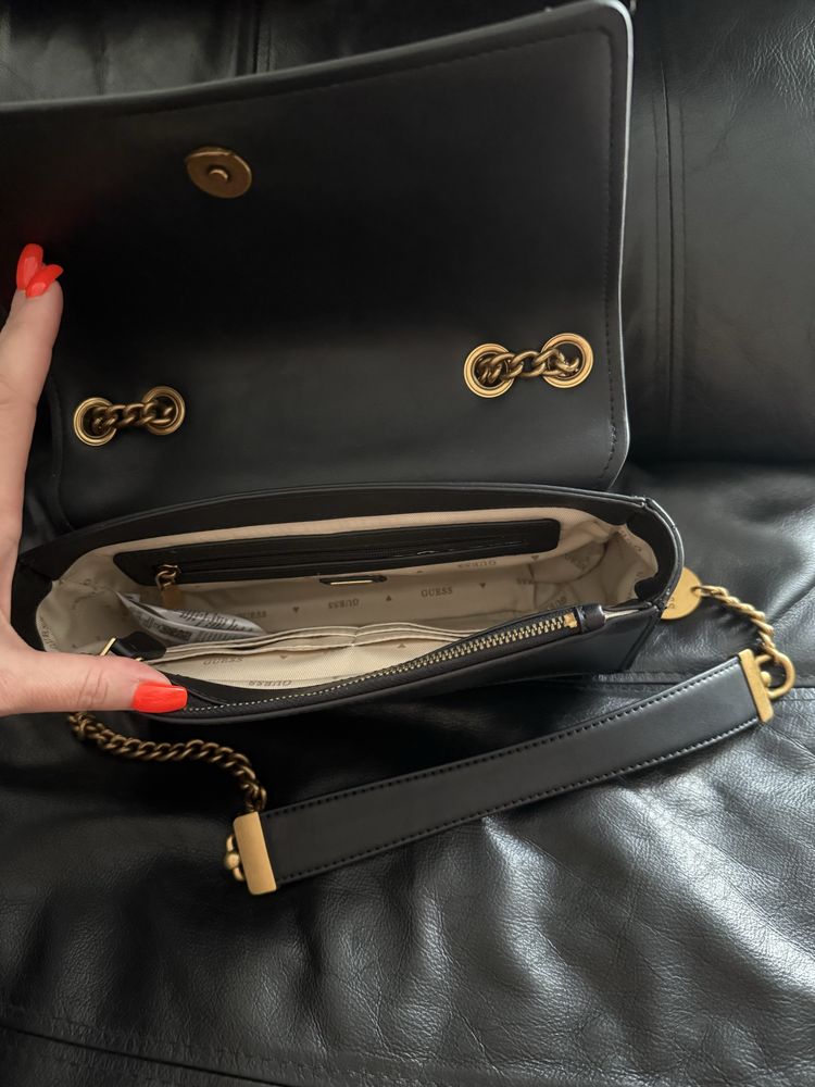 Брендовая леопардовая сумочка guess