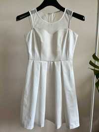 Biała kremowa sukienka Reserved XS/S