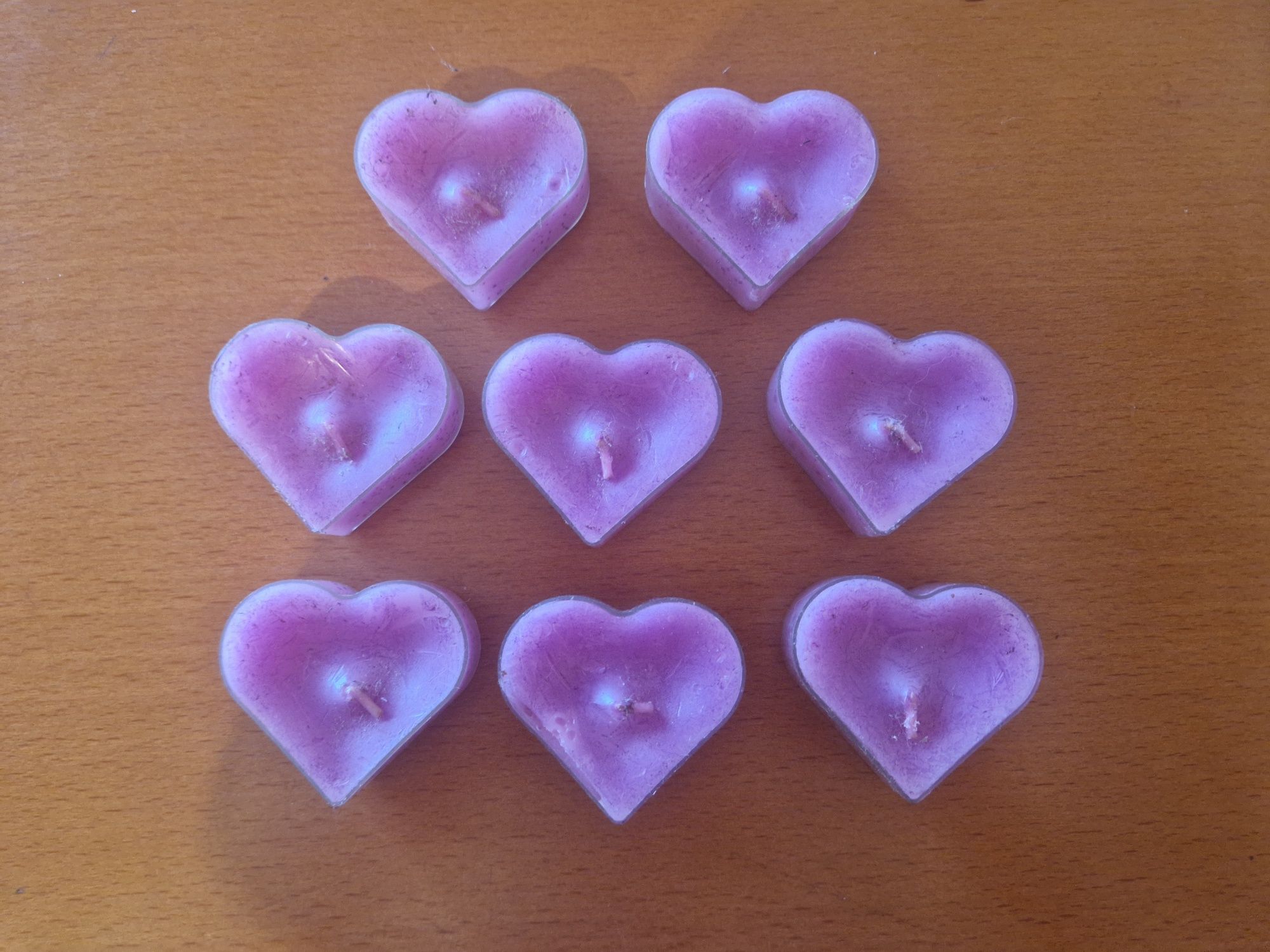 Velas em forma de coração