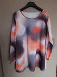 Elegancka dłuższa bluzka orange święta rozmiar 50/52/54  6XL