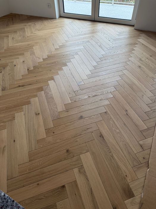 Podłoga Jodełka K. Dąb Rustic 14x90x600mm, 4faza, OlejUV BRESLAU x2