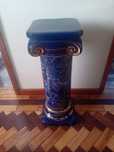 Coluna Decoração em Louça Azul