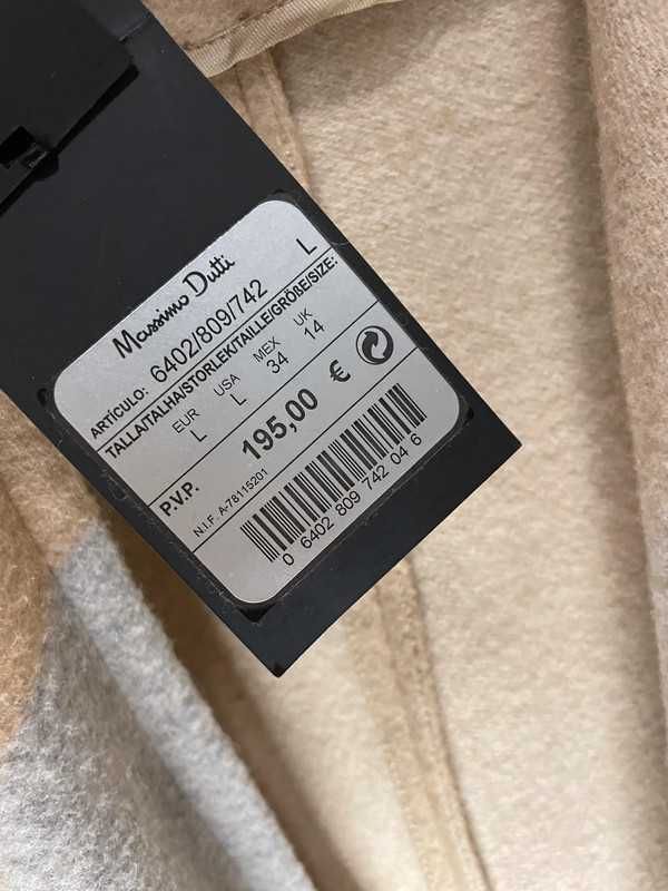 Massimo Dutti ponczo/kardigan jak płaszcz rozmiar L.