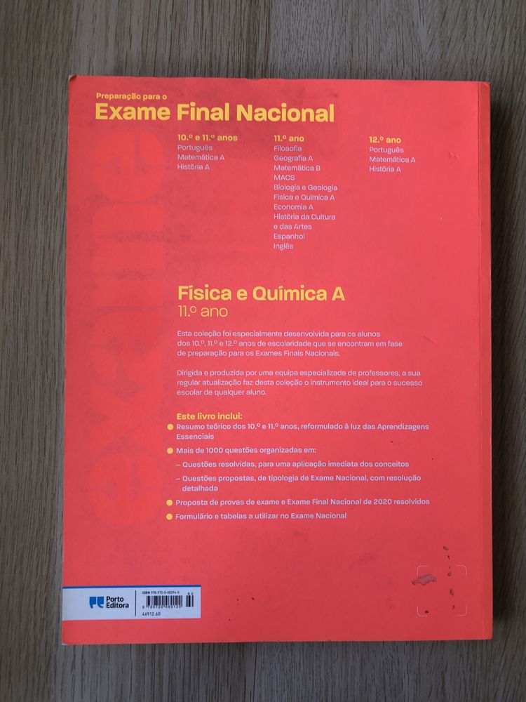 Preparação para exame nacional - Fisica e Quimica A 11 ano 2021