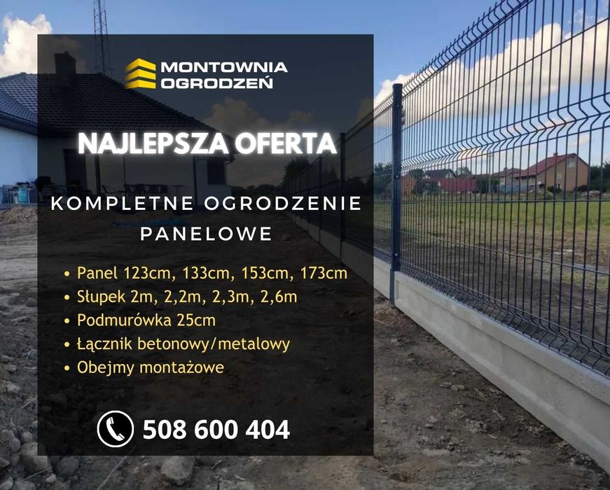 Ogrodzenie Panelowe 3D NAJTANIEJ Transport Podmurówka Brama Montaż