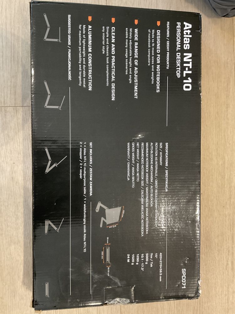 Podstawka pod laptopa nowa - Atlas NT-L 10
